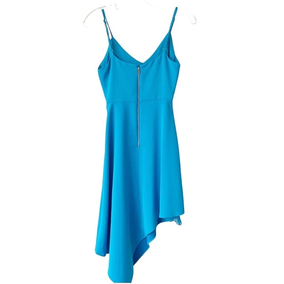 ALICE + OLIVIA  Beth Asymmetrical Dress in Jewel Blue Size - Picture 4 of 12